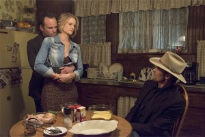 Just another happy meal for Boyd, Ava and Raylan. Photo/FX